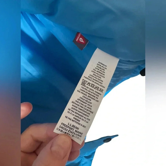 LL Bean Womens Rugged Ridge Parka Coat Jacket Waterproof Primaloft XL Blue - Picture 7 of 16